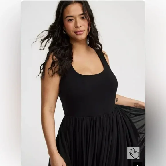 Torrid Textured Chiffon Floor Dress - Picture 3 of 11